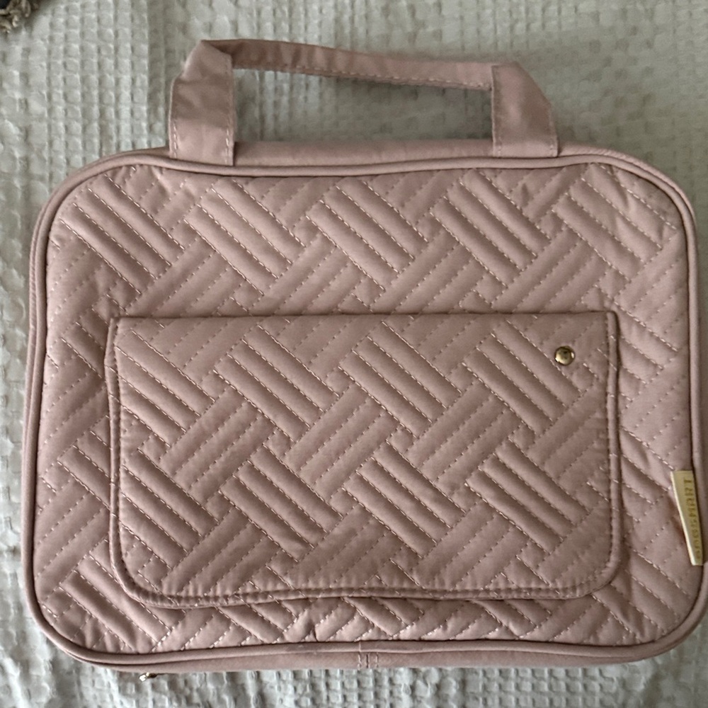 Chic Quilted Pink Laptop Bag